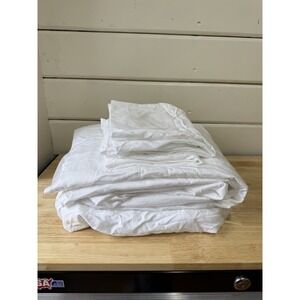 Boll And Branch Queen Size Signature Hemmed Sheet Set White